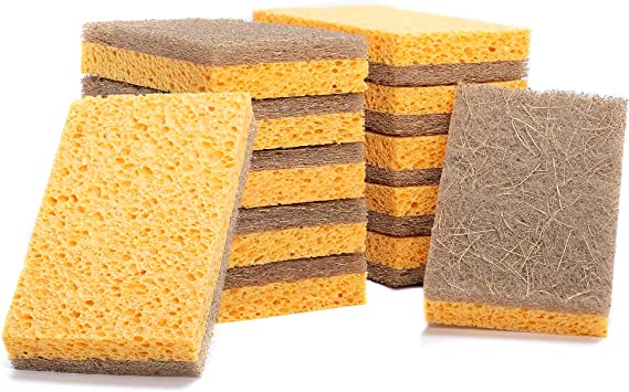 Natural Sponge 10 Pack - Eco Friendly Kitchen Sponge for Sustainable Living