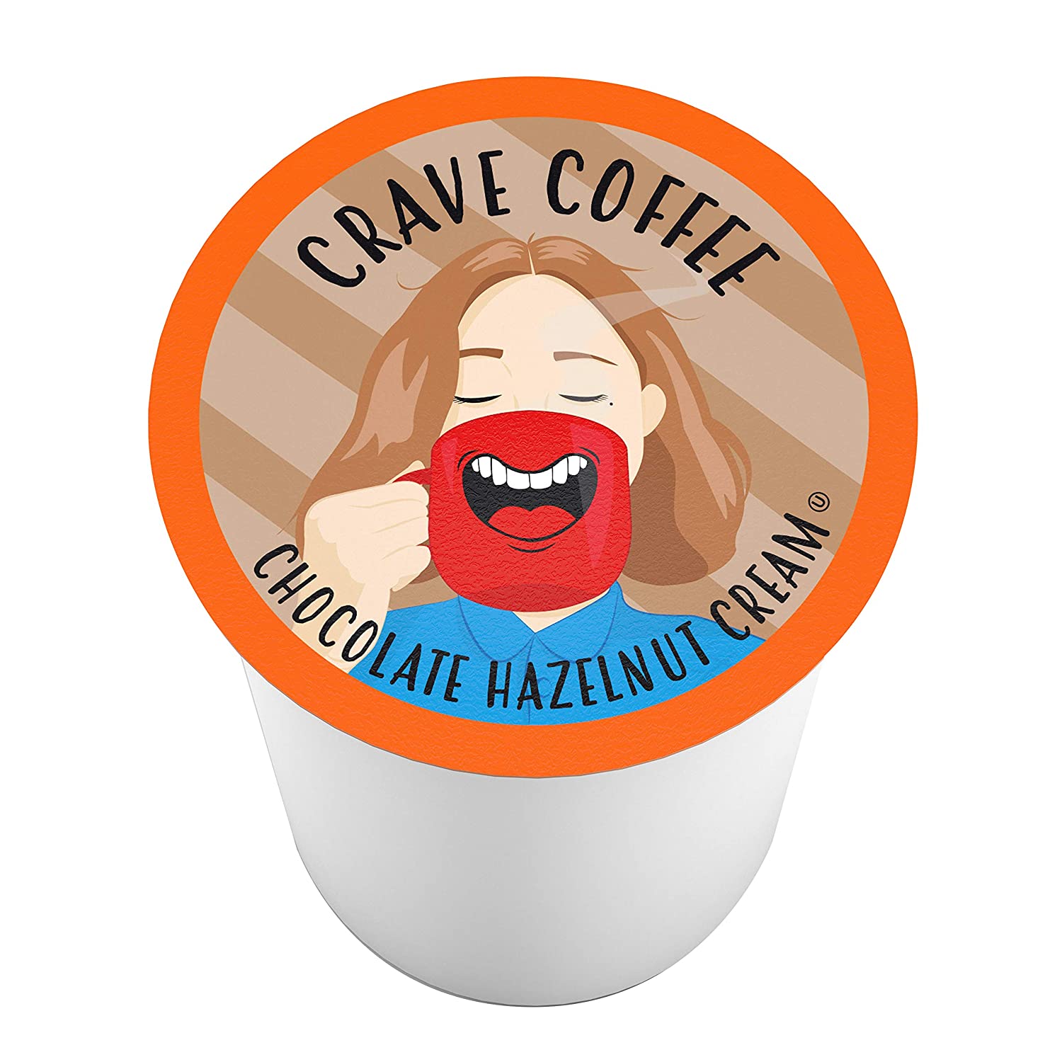 Crave Beverages Chocolate Hazelnut Creme Coffee Pods for Keurig K Cup Brewers. 40 Count