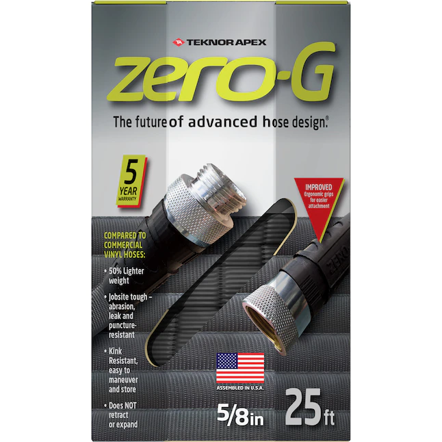 Zero-G  Teknor Apex 5/8-in x 25-ft Premium Kink Free Garden Hose