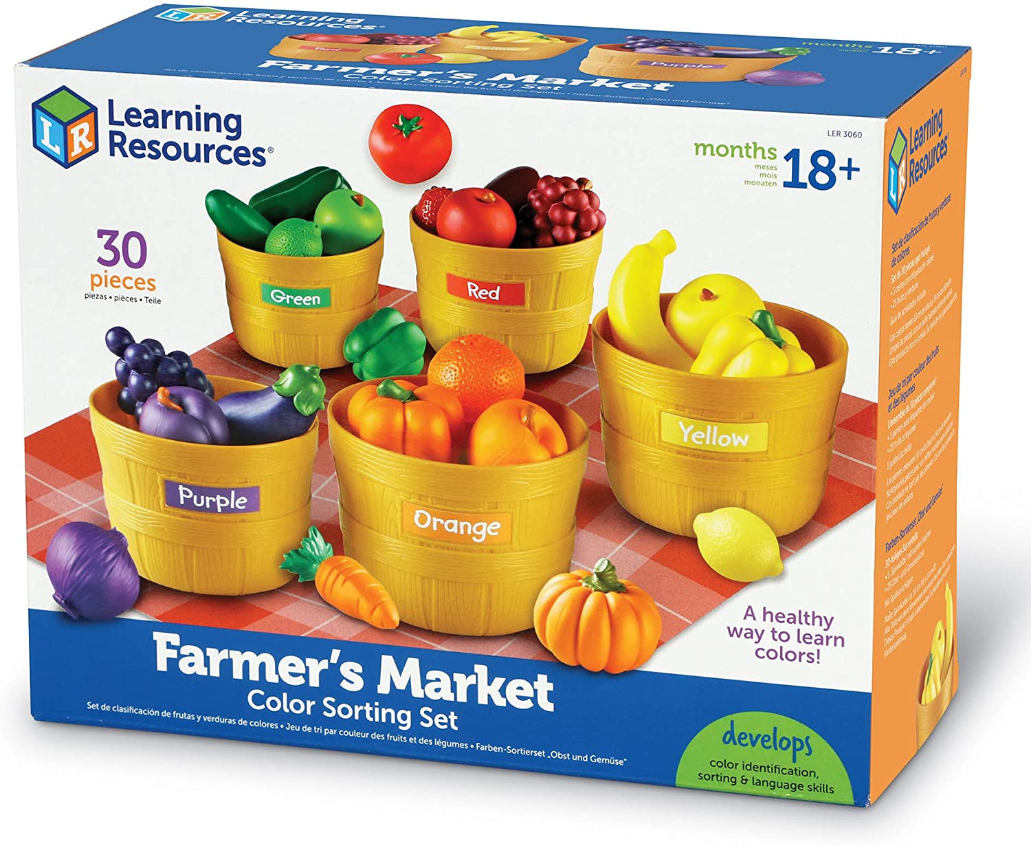 Learning Resources Farmer-s Market Color Sorting Set. 30 Piece Set. Ages 18+ months