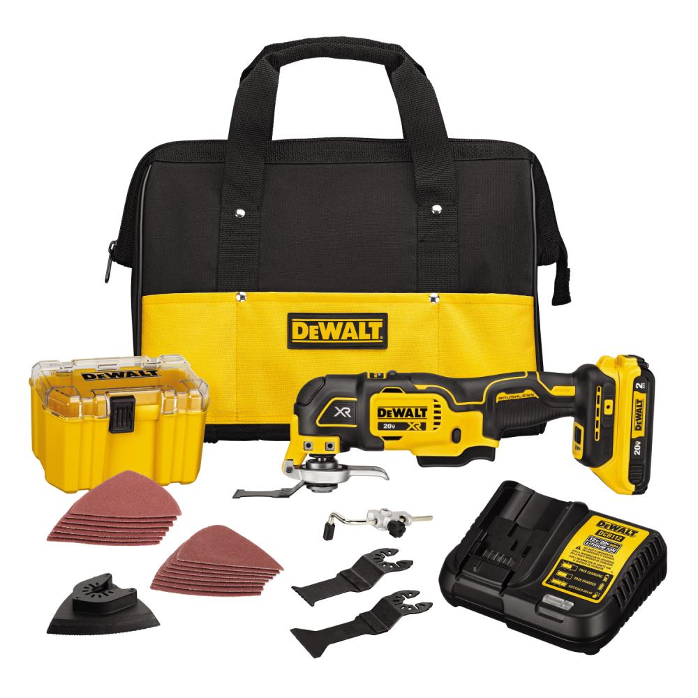 DEWALT DCS356D1 XR 2-Piece Cordless Brushless 20-volt Max Variable Speed Oscillating Multi-Tool Kit with Soft Case (1-Battery Included)