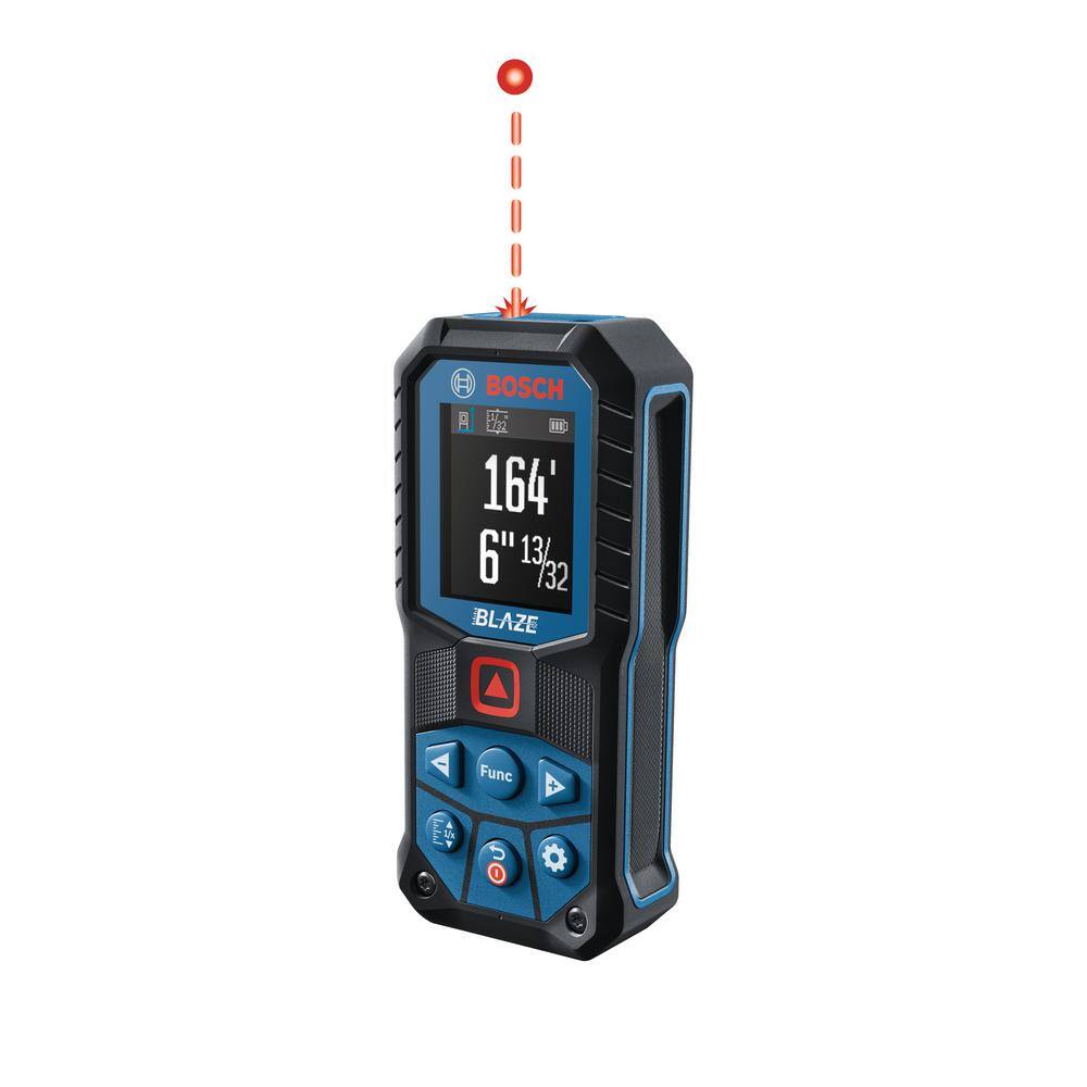 Bosch GLM165-22 BLAZE 165 ft. Laser Distance Tape Measuring Tool with Color Screen and Measurement Rounding Functionality