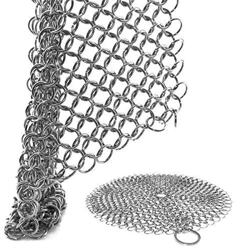 TOPULORS 316 Stainless Steel Cast Iron Skillet Cleaner 7 Inch