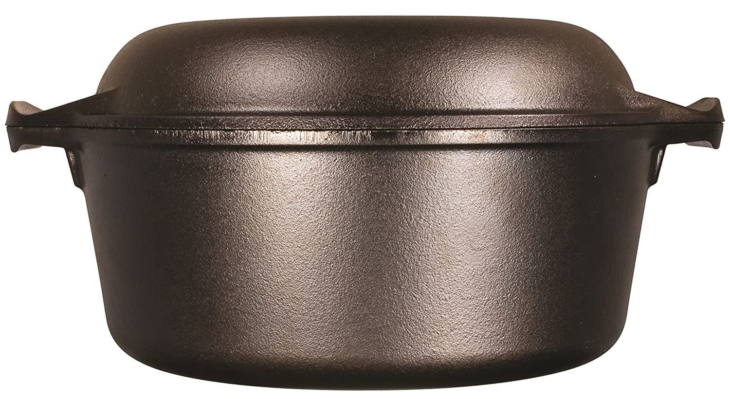 Lodge L8DD3 Cast Iron 5 Quart Double Dutch Oven