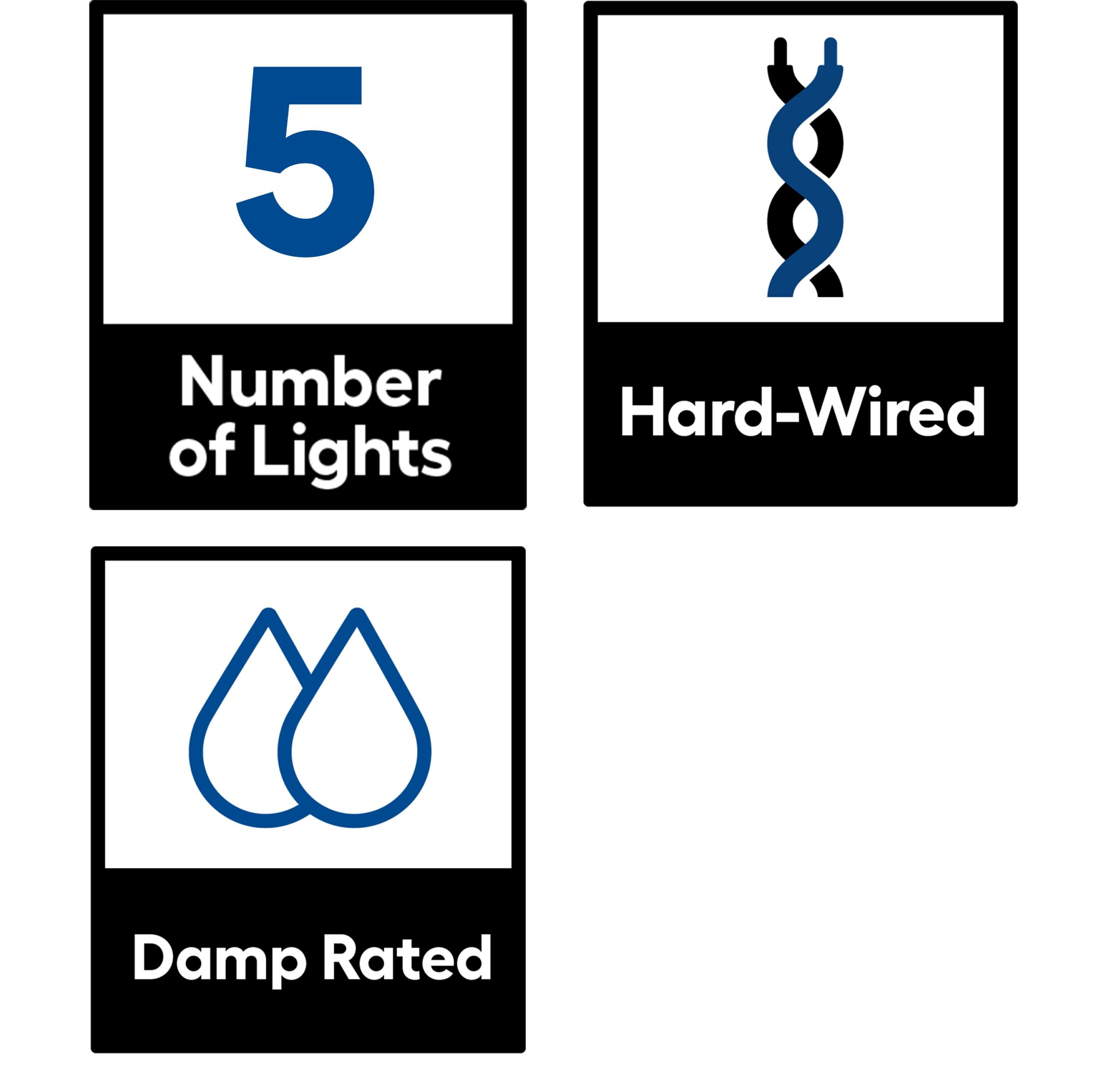 allen + roth Merington 37-in 5-Light Chrome Transitional Vanity Light