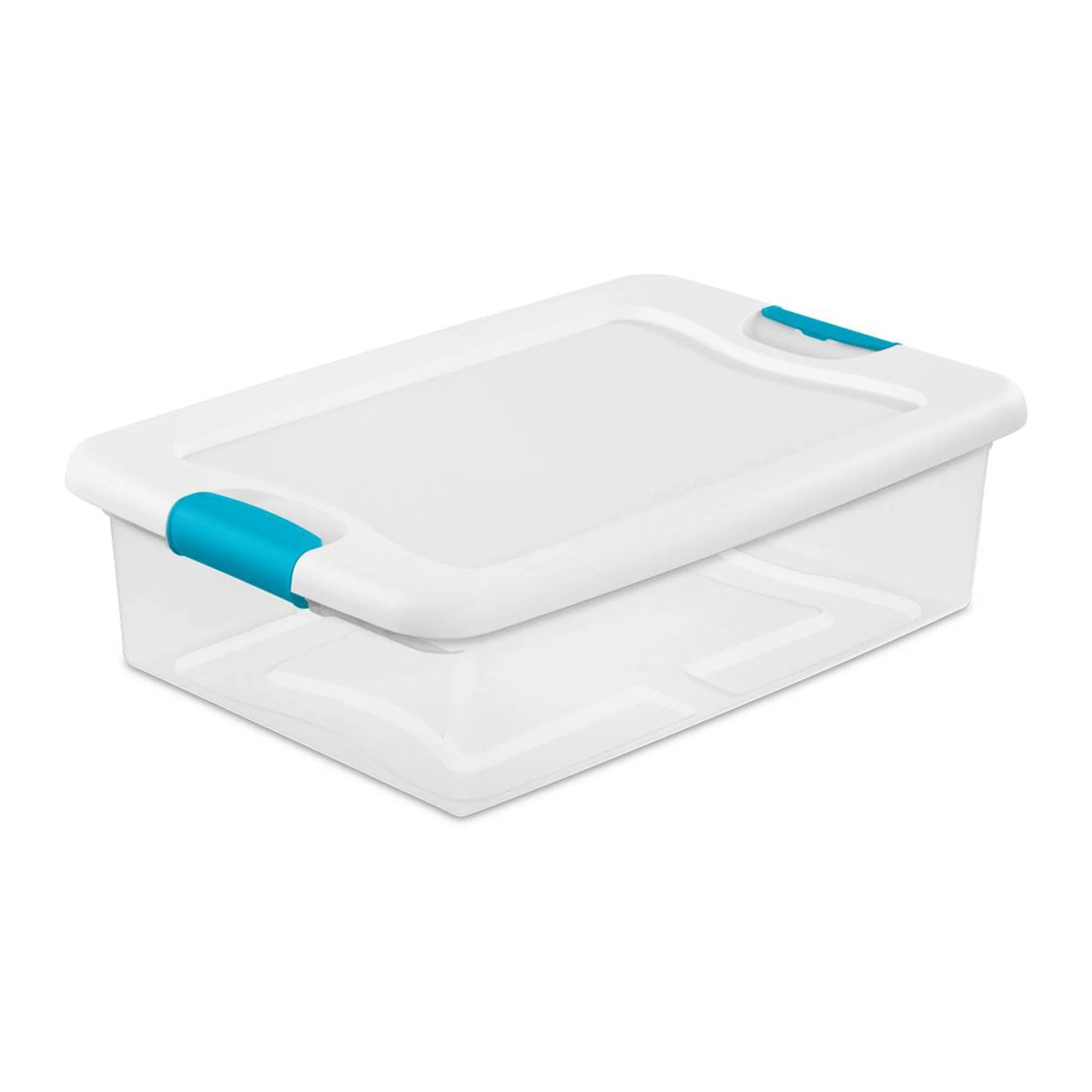 Sterilite 32 Qt Plastic Clear Stackable Latching Storage Box Container (12 Pack)