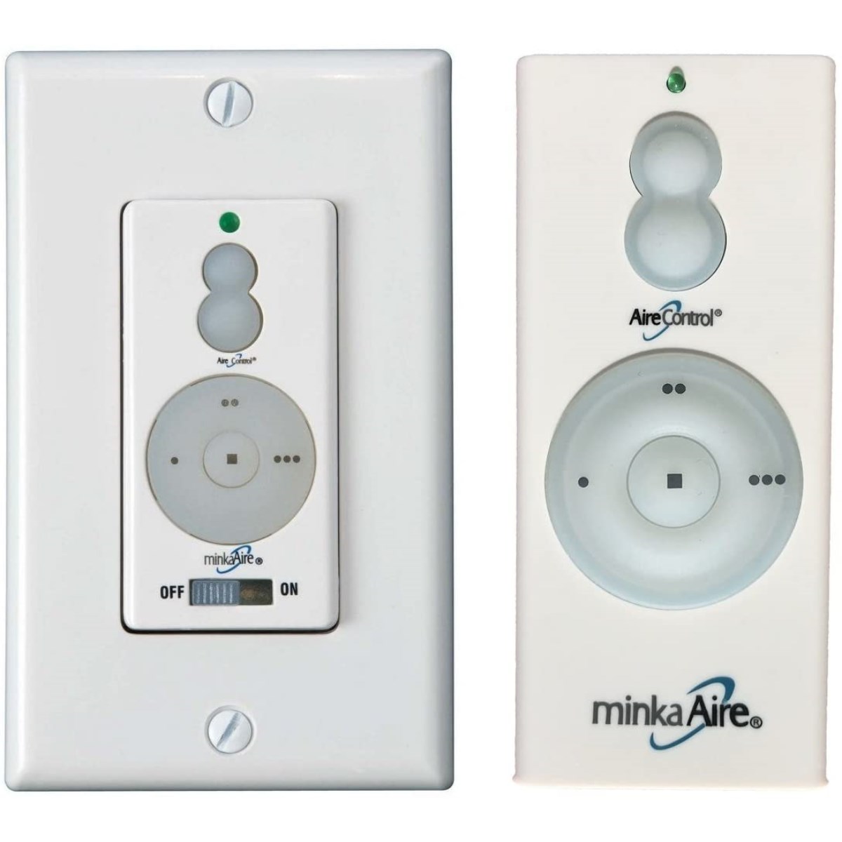 Minka-Aire Light Wave 52″ Ceiling Fan with blades - Distressed Koa W/ Extra Wall Control - F844-DKDK-RCWC