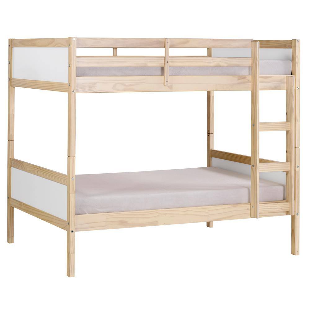 Alaterre Furniture  MOD White Twin Over Twin Bunk Bed