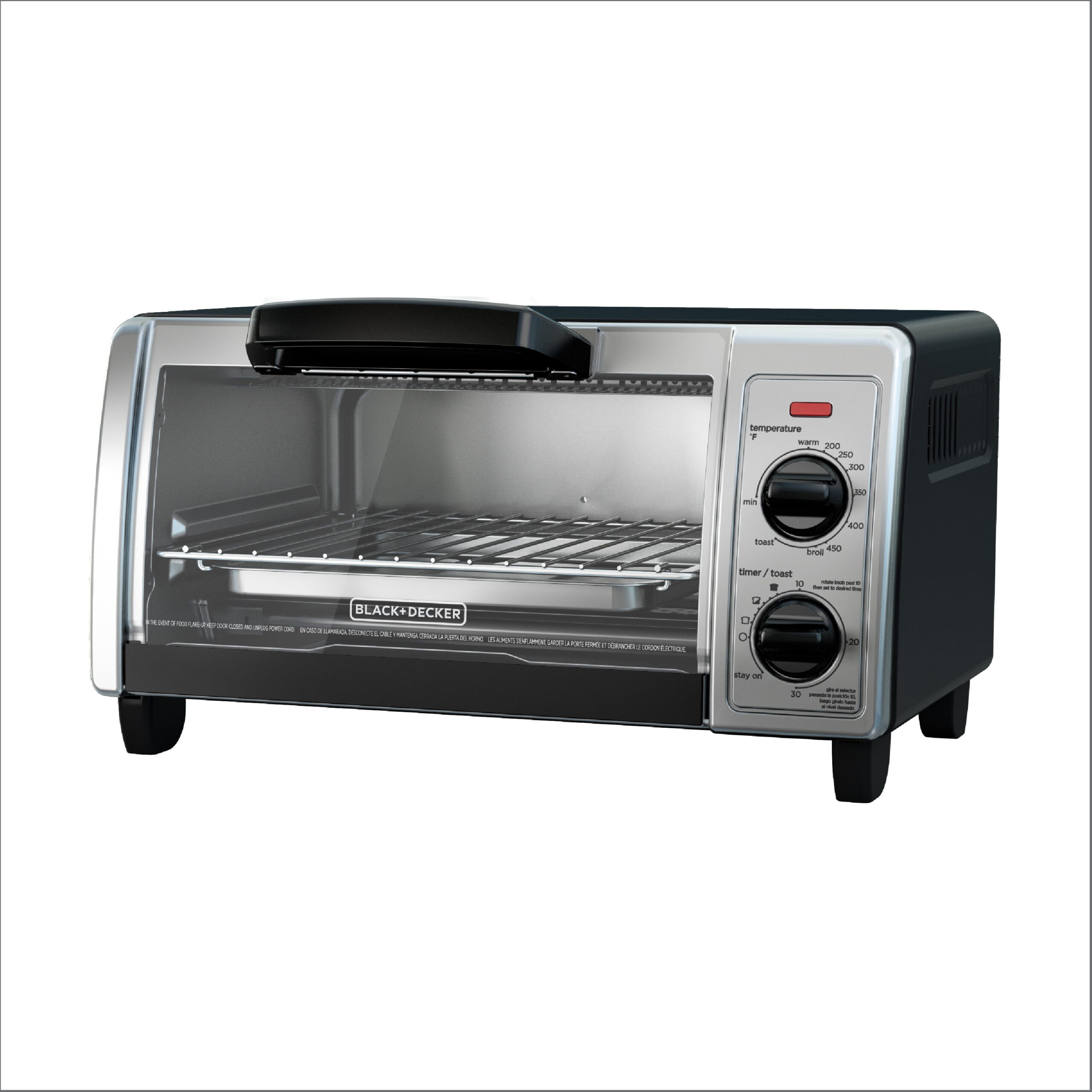 BLACK+DECKER 4-Slice Toaster Oven. Stainless Steel. TO1705SB