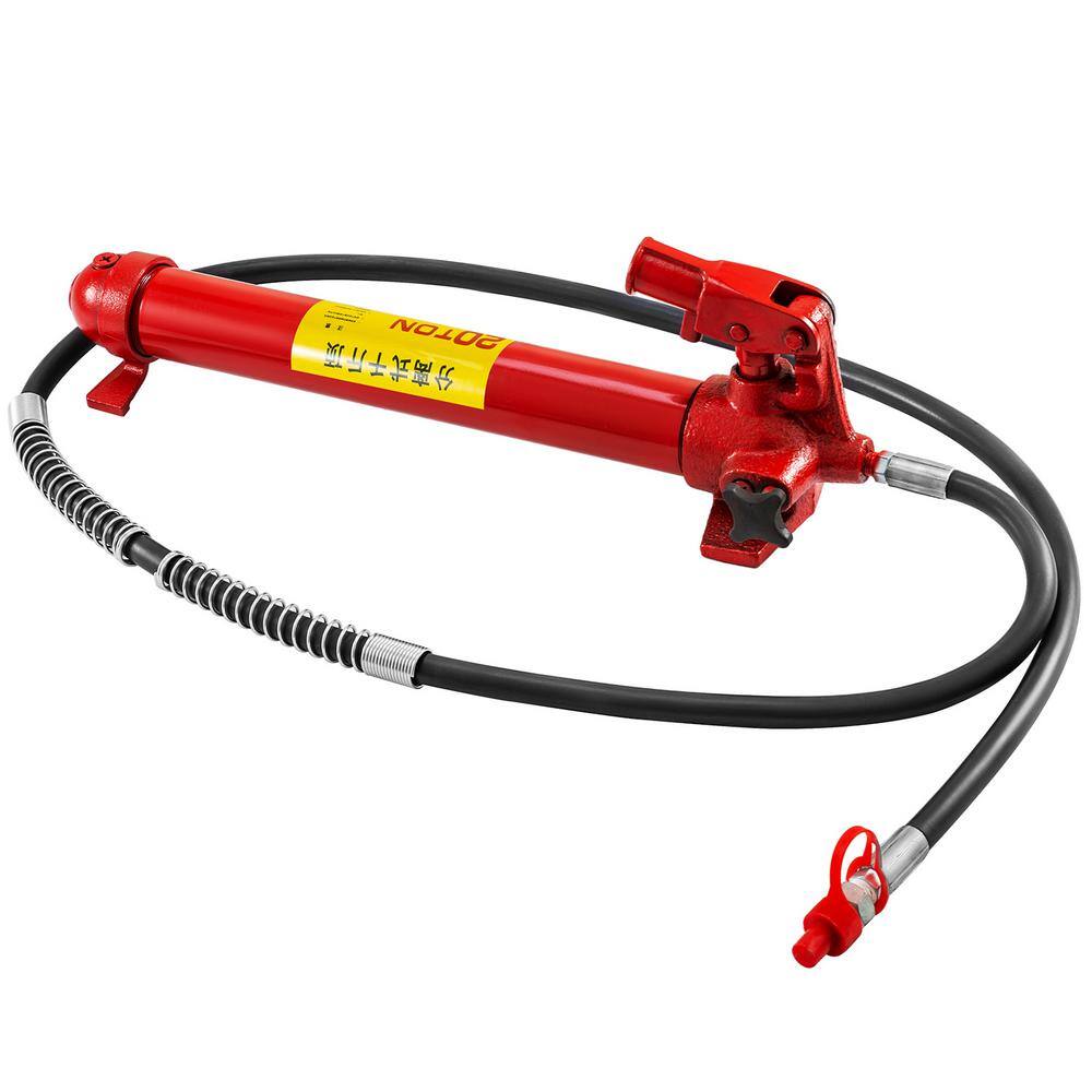VEVOR GJ2M20TYYFLD00001V0 20-Ton Porta Power Kit 55.1 in. Oil Hose Hydraulic Car Jack Ram 13.78 in. Lifting Height Autobody Frame Repair Tools
