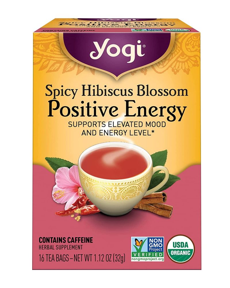Yogi Tea. Spicy Hibiscus Blossom Positive Energy. 4 Pack. 64 Tea Bags