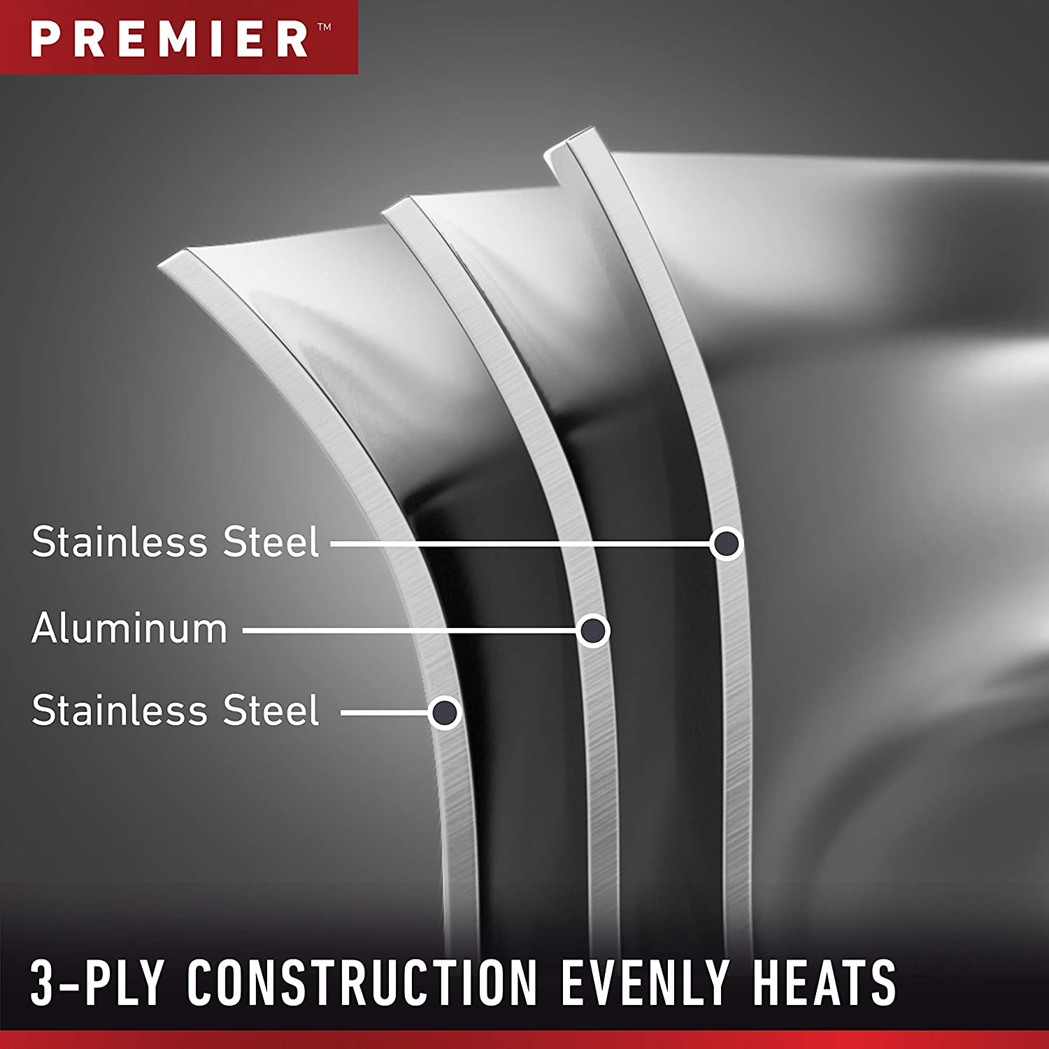 Calphalon Premier Stainless Steel Cookware. 6-Quart Stockpot with Cover