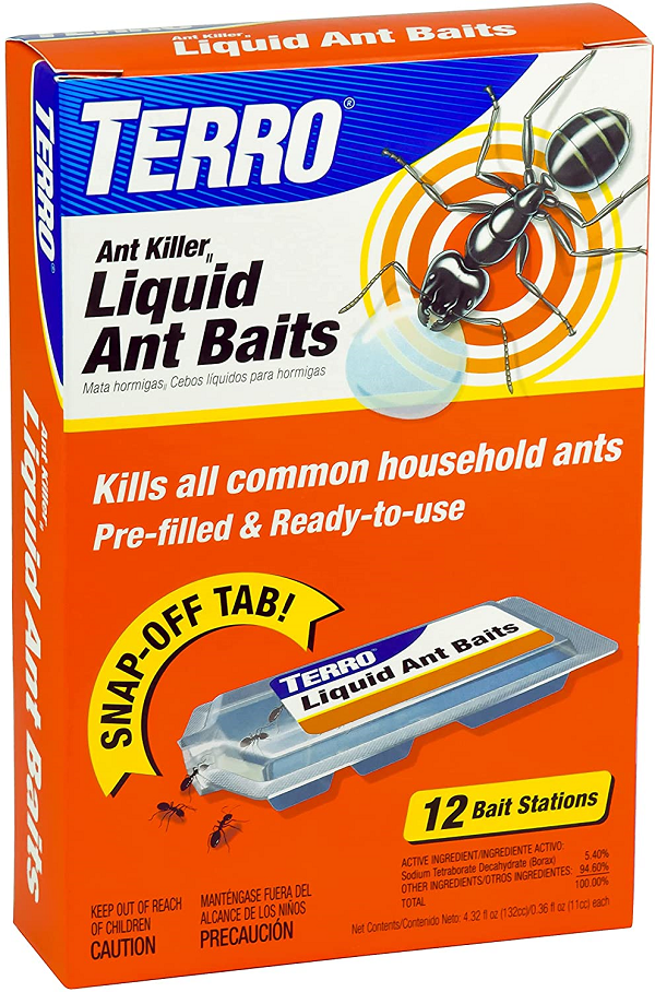 TERRO T300B Liquid Ant Killer. 12 Bait Stations