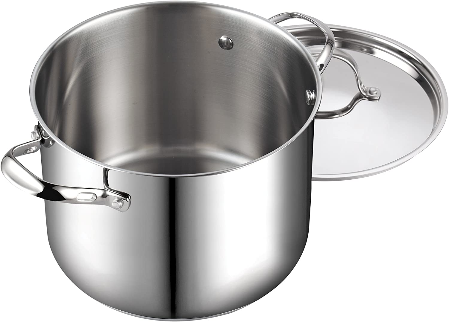 Cooks Standard 8-Quart Classic Stainless Steel Stockpot with Lid. 8-QT. Silver