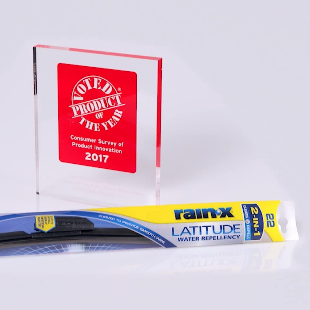 Rain-X 810165 Latitude Water Repellency 22″ Windshield Wiper Blade. 2 Pack