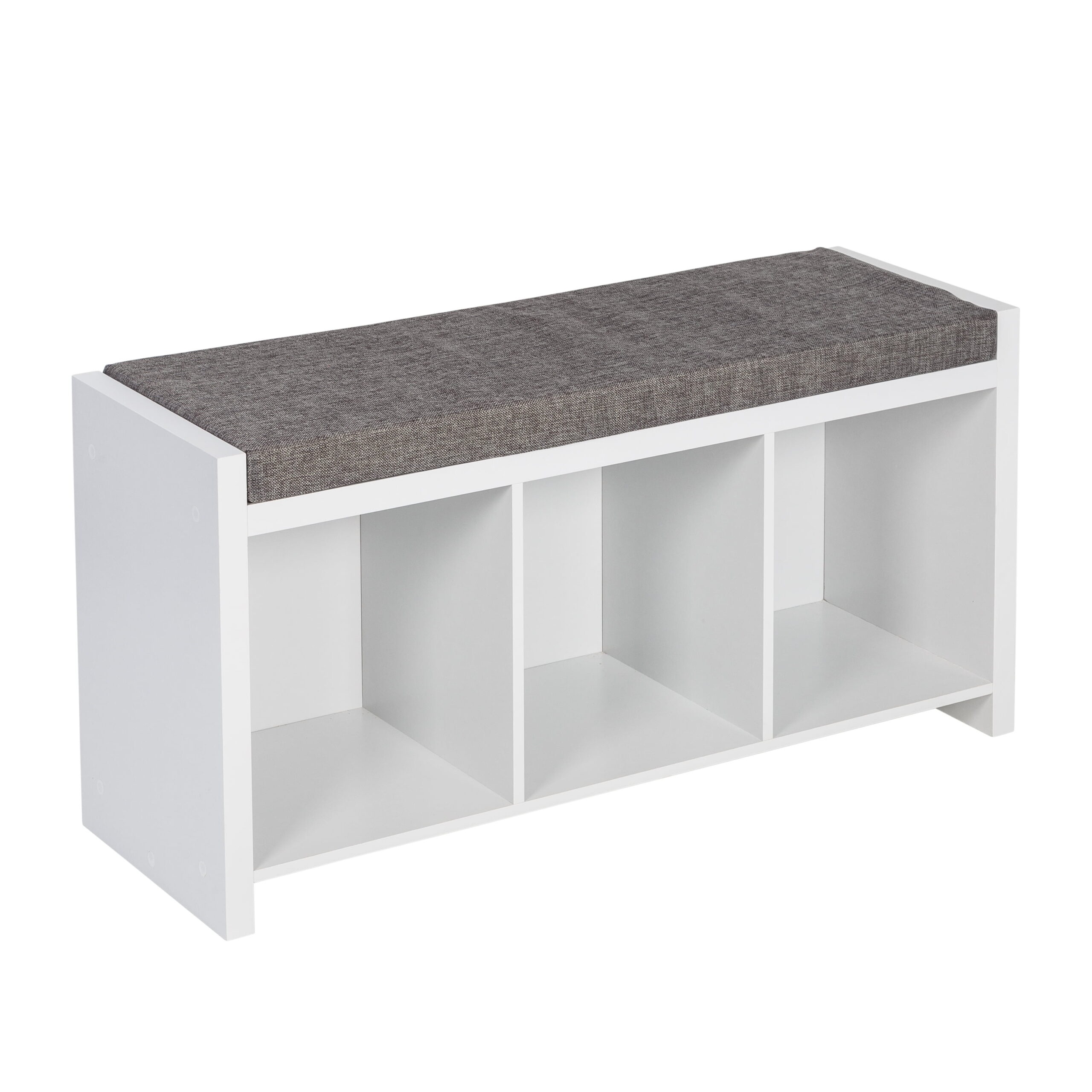 Honey-Can-Do 3 Cube Storage Bench. White