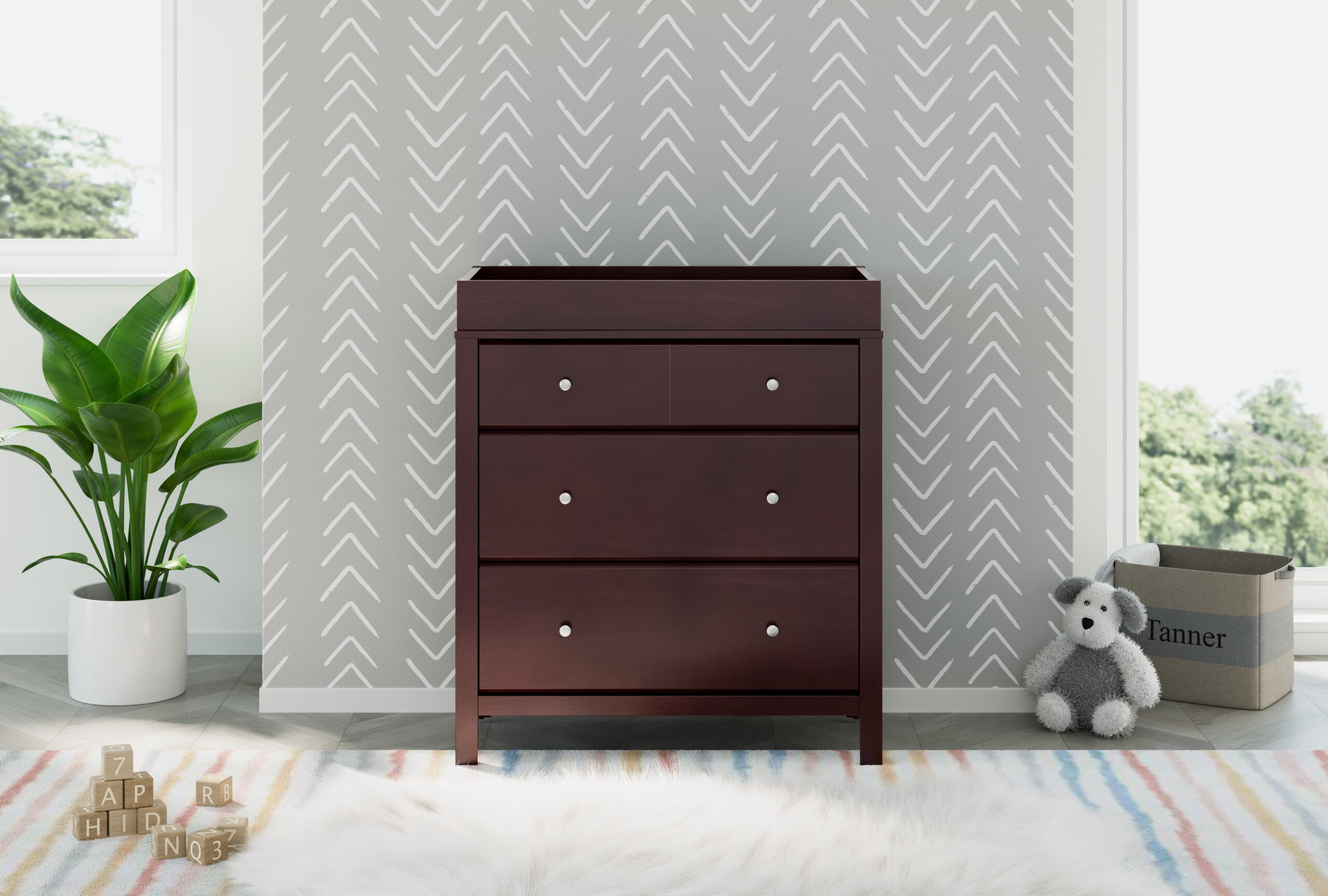 Storkcraft Horizon 3 Drawer Modern Changing Dresser Espresso