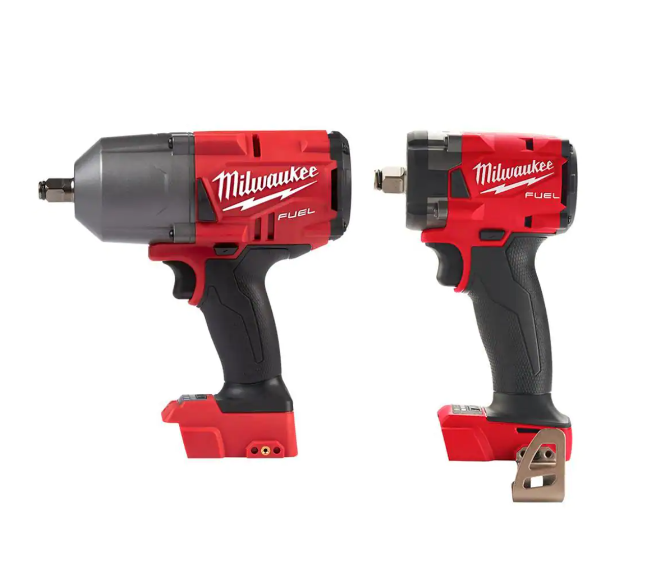 Milwaukee 2767-20-2855-20 M18 FUEL 18V Lithium-Ion Brushless Cordless 1/2 in. Impact Wrench with Compact Impact Wrench (2-Tool)