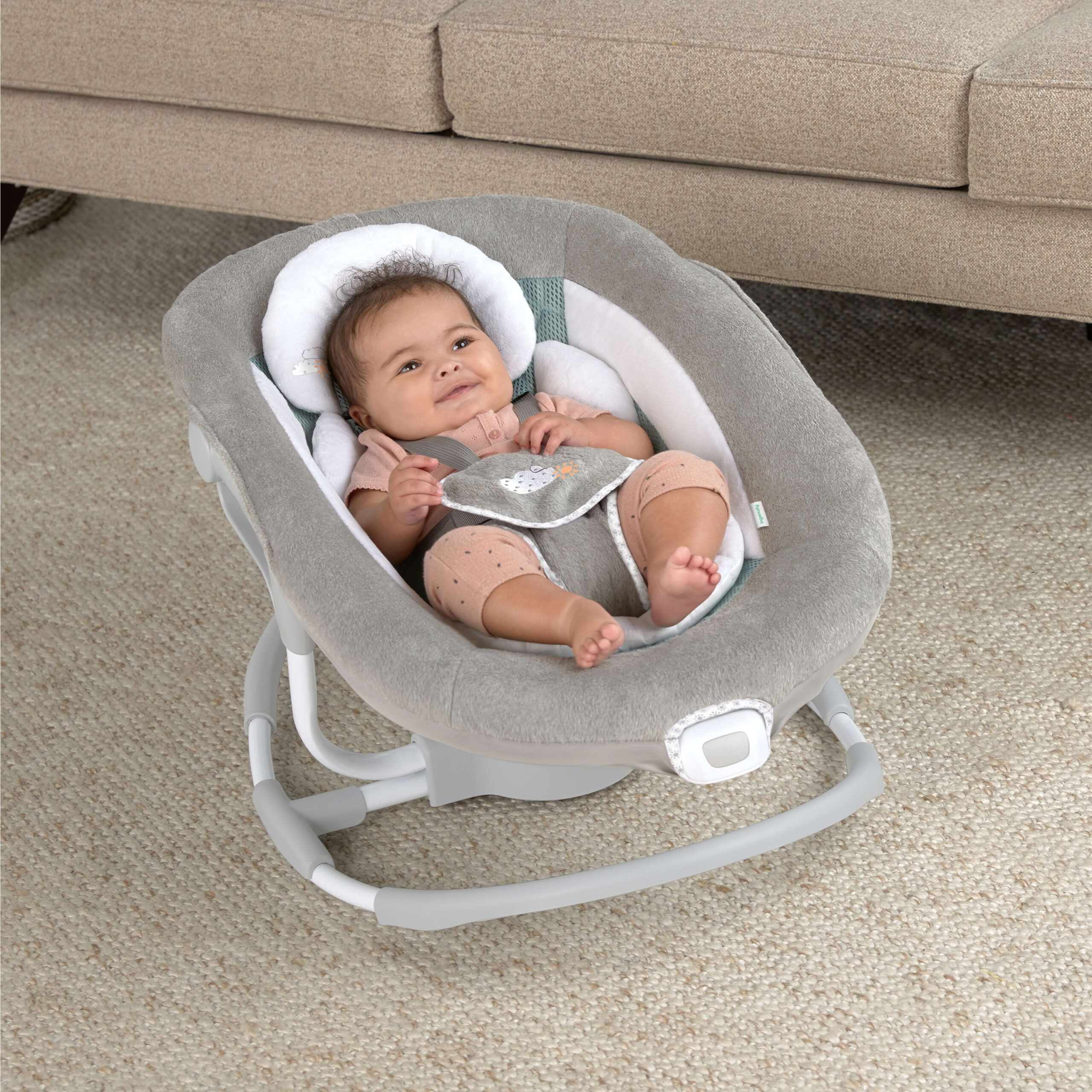Ingenuity InLighten 2-in-1 Baby Swing & Rocker Cool Mesh. Vibrations & Lights - Pemberton (Unisex)