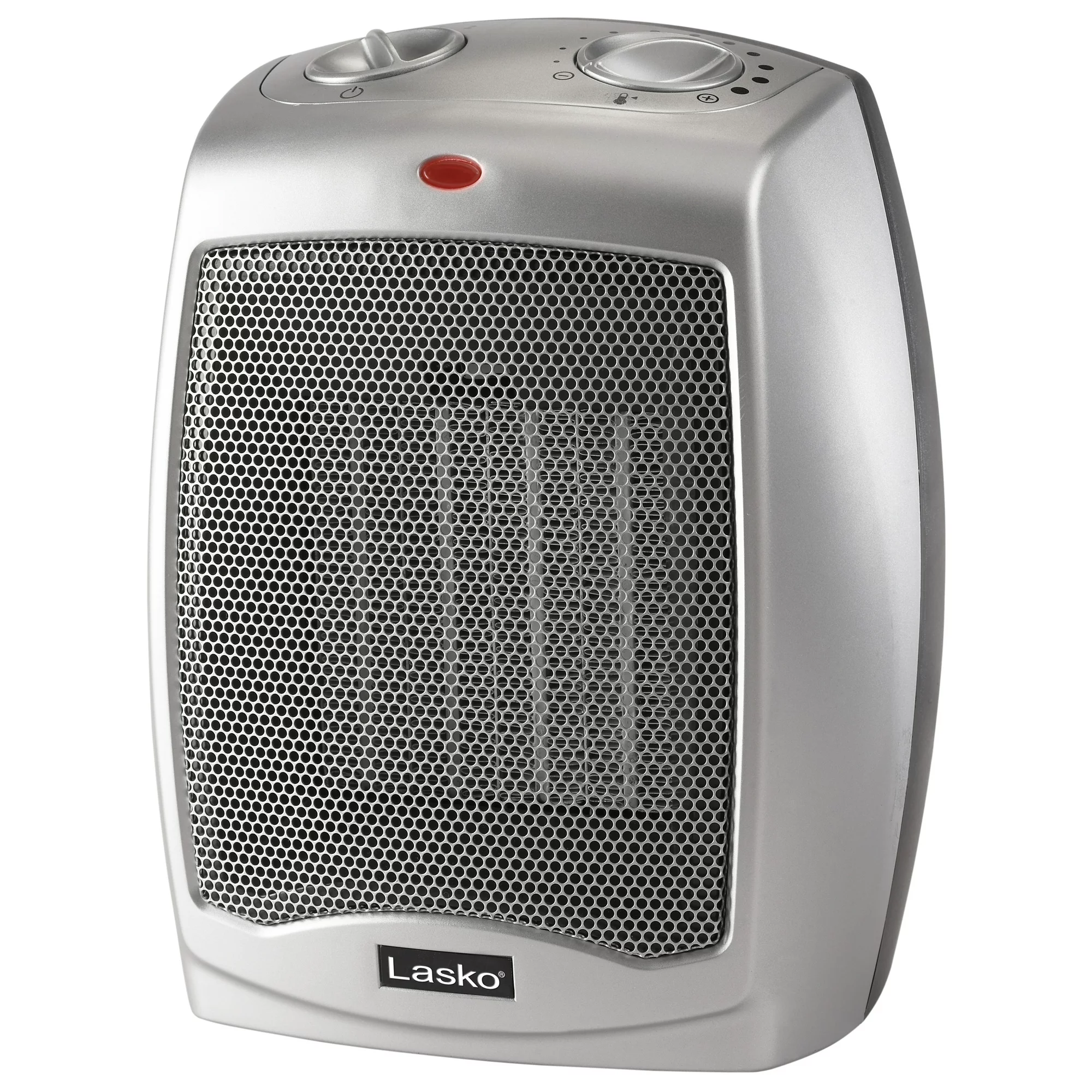 Lasko 1500W Electric Ceramic Space Heater with Adjustable Thermostat. 754200. Silver