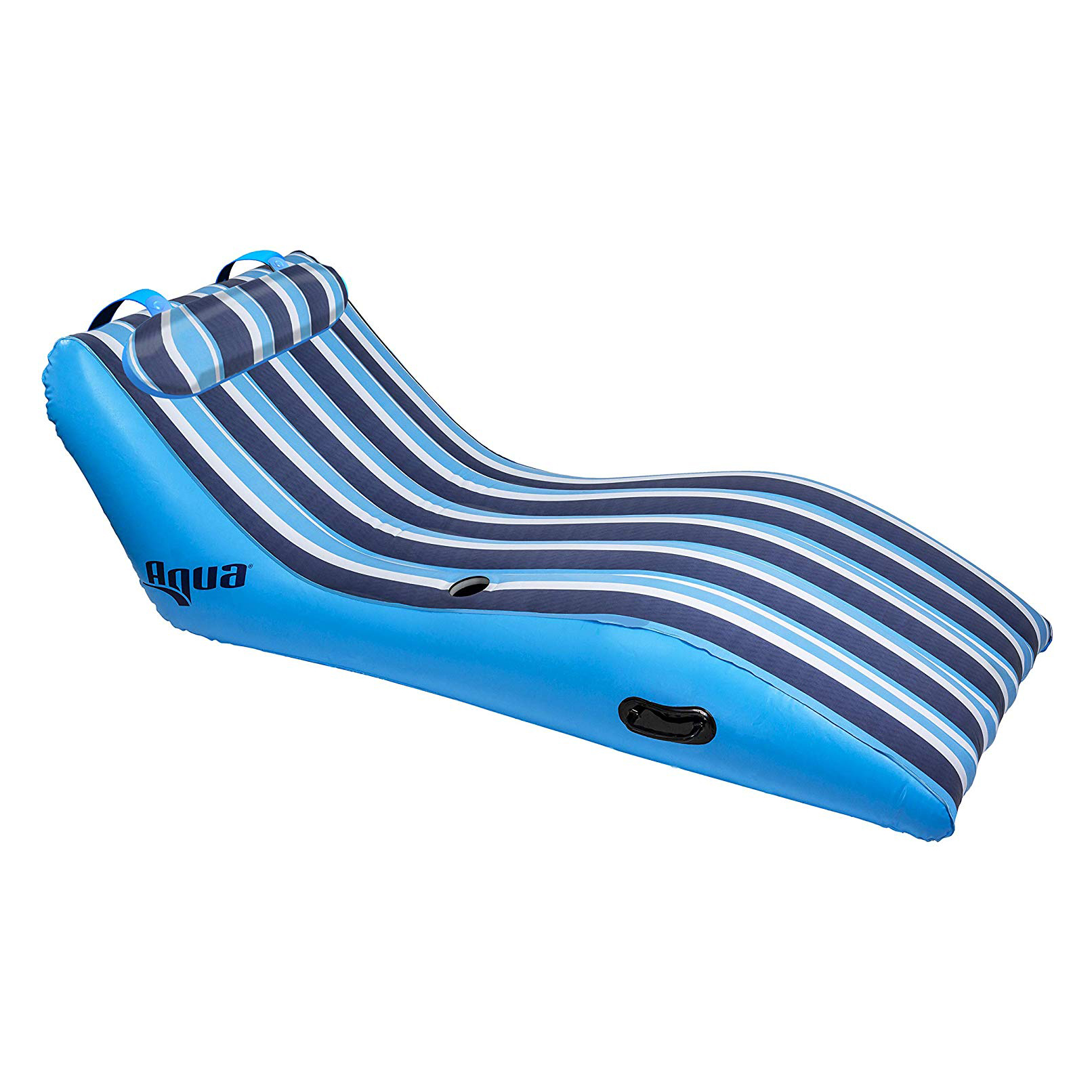 Aqua Key West Ultra Cushioned Comfort Lounge Pool Float w/ Pillow (2 Pack)