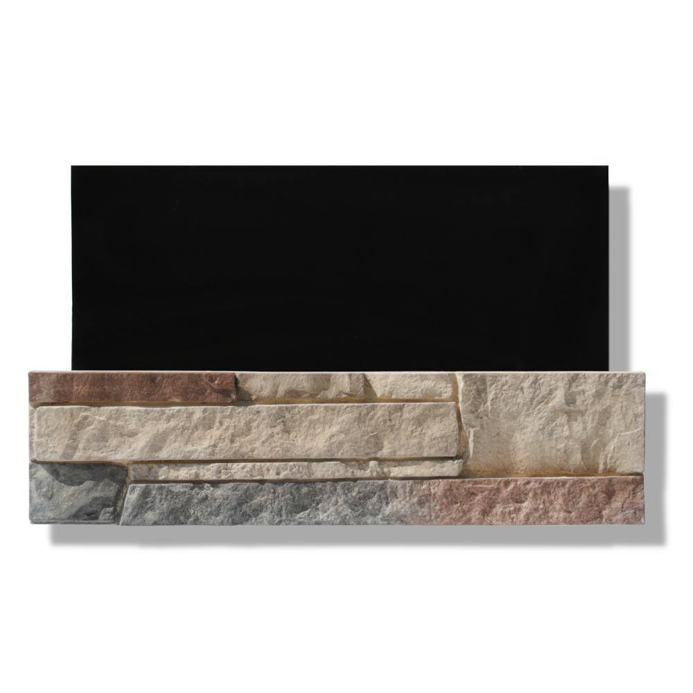 Silvermine Stone MV-BL-XX-FL 6 in. x 24 in. Stone Veneer Ledgestone Flat Panel Monument Valley (Box of 8)