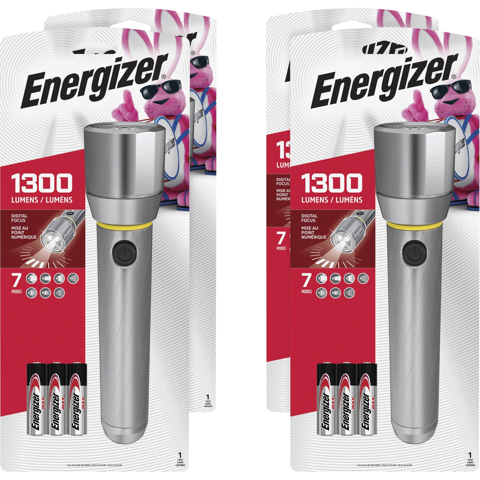 Eveready Vision Hd Focus Large Flashlight - Aa - Metal - Chrome
