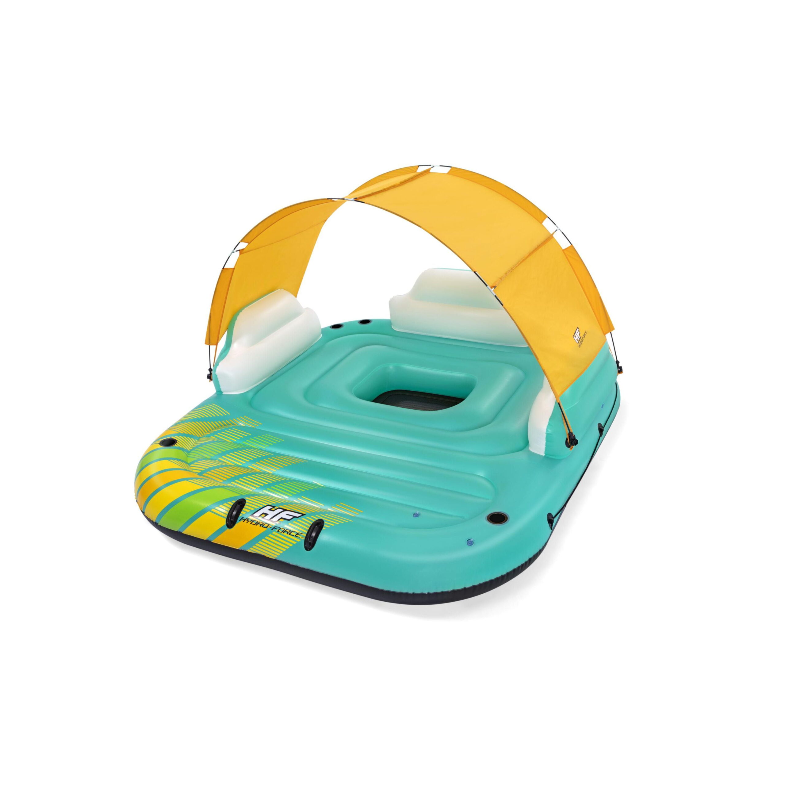 Bestway - Hydro-Force 9'6 Sunny Lounge 5-Person Inflatable Island Blue Adult