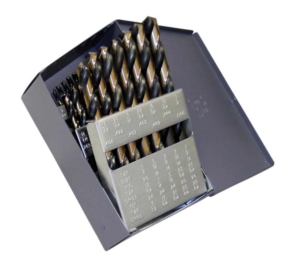 CLE-LINE 29-Piece Assorted High-speed Steel Twist Drill Bit Set
