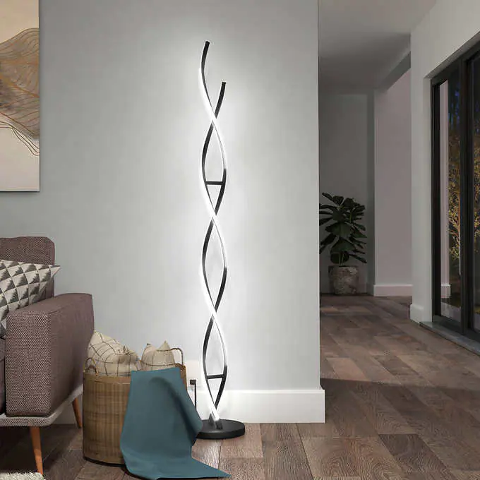 Artika Swirl Floor Lamp. Black