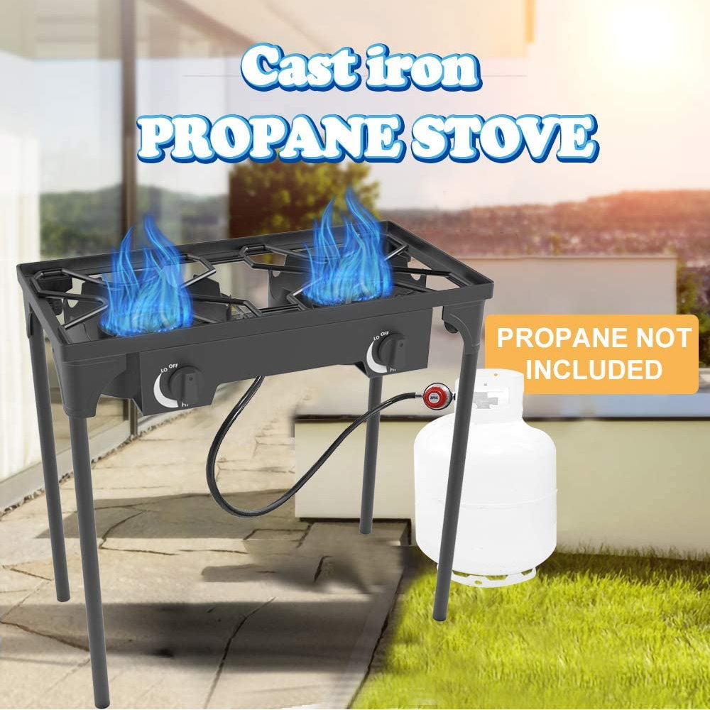 Kapas Outdoor & Indoor Portable Propane Stove. Double Burners