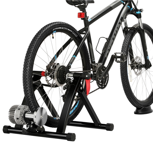 Topeakmart Foldable Steel & Aluminum Bike Trainer Stand Indoor Exercise Bicycle Stand Black