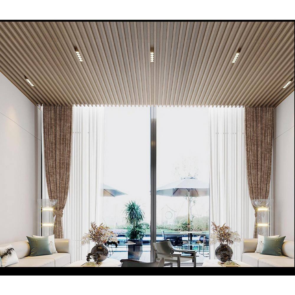 Ejoy CladdingPanel_WWC_0030 6 in. x 93 in. x 0.8 in. Wood Solid Wall Cladding Siding Board in Walnut Wood Color (Set of 3 piece)