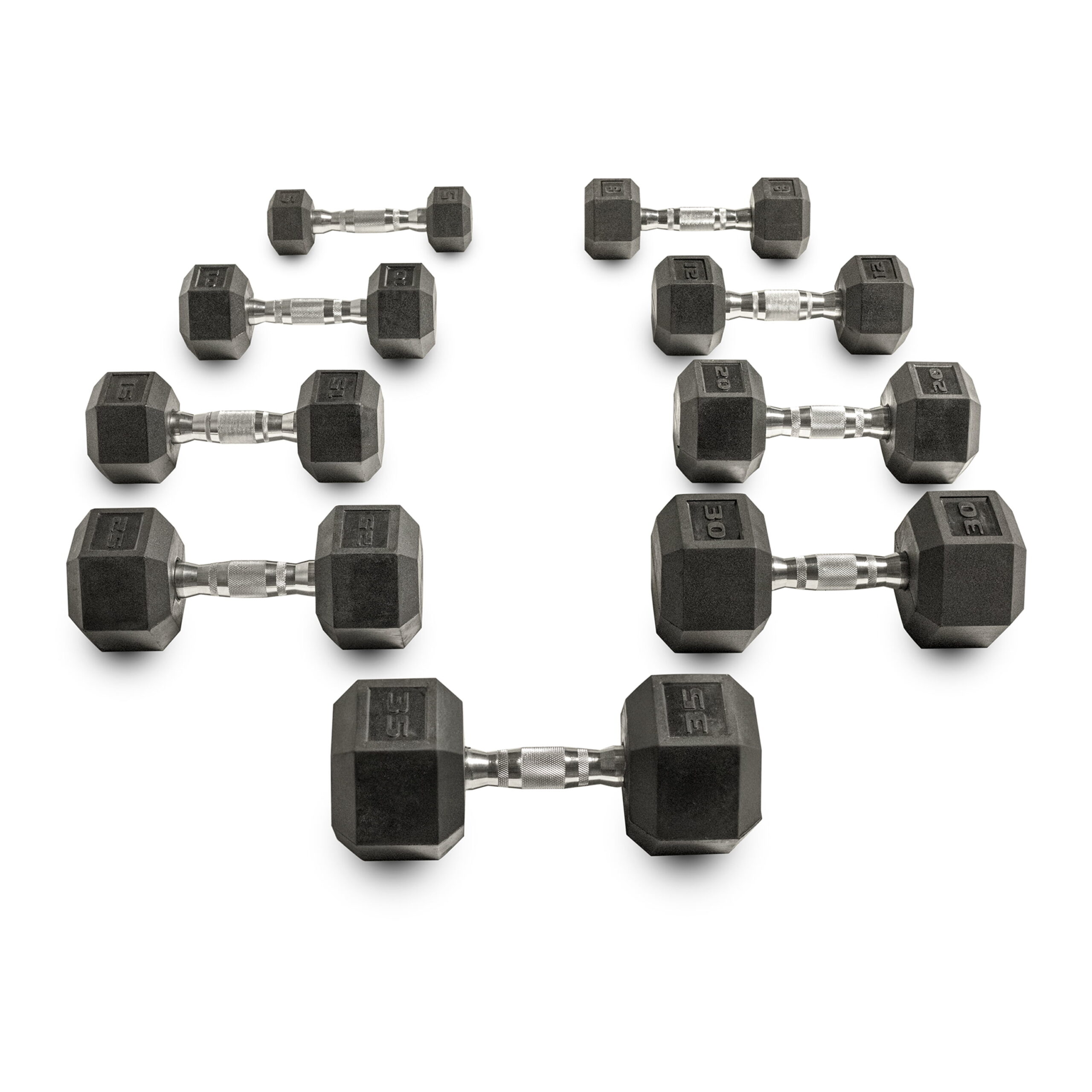 CAP Barbell. 10lb Coated Rubber Hex Dumbbell. Pair (Ships in 2 Boxes)