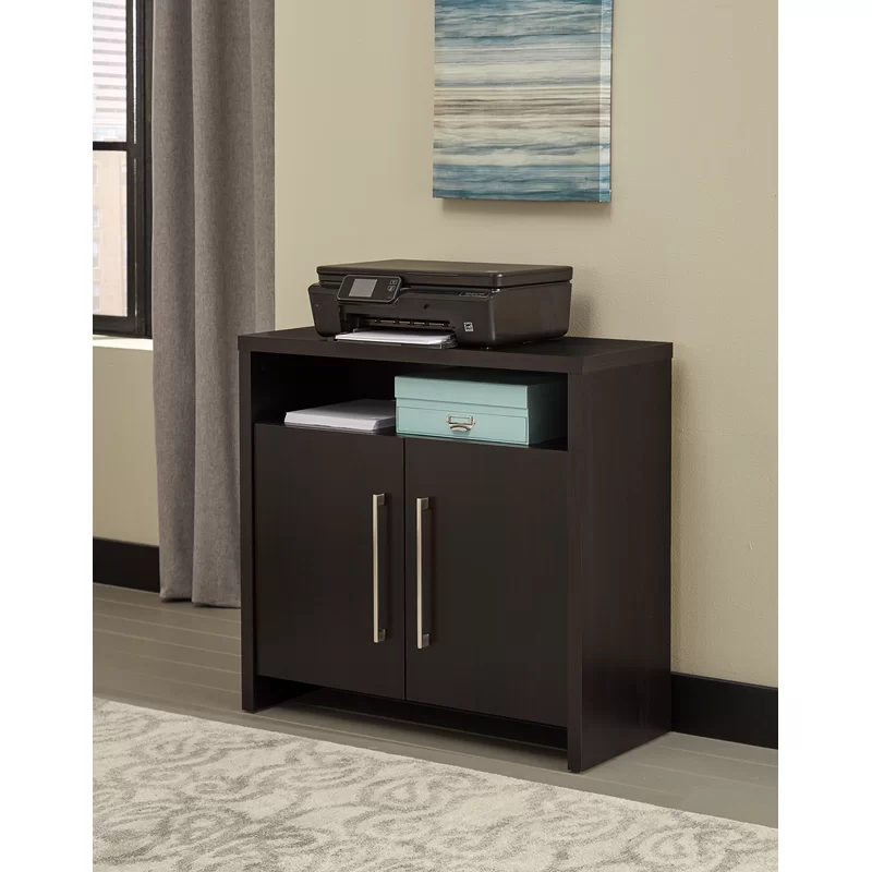 ClosetMaid 1665 2-Door Storage Cabinet with Shelf. Black Walnut