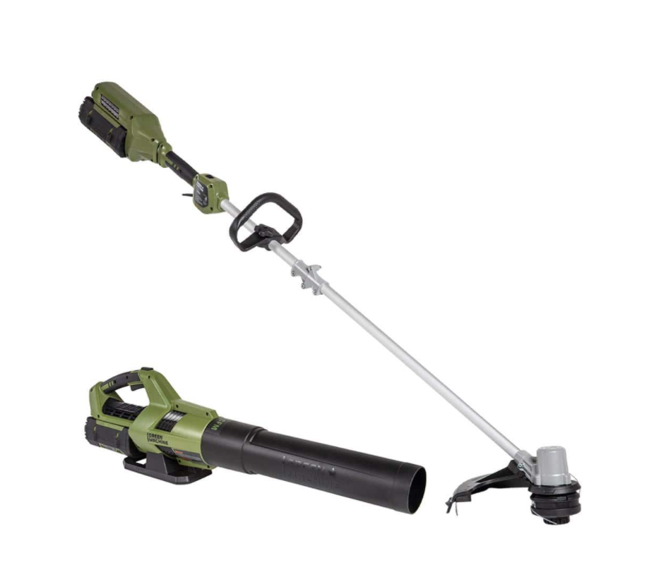 Green Machine 62V Cordless Battery Combo Kit 2-Tools.Axial Blower 600 CFM