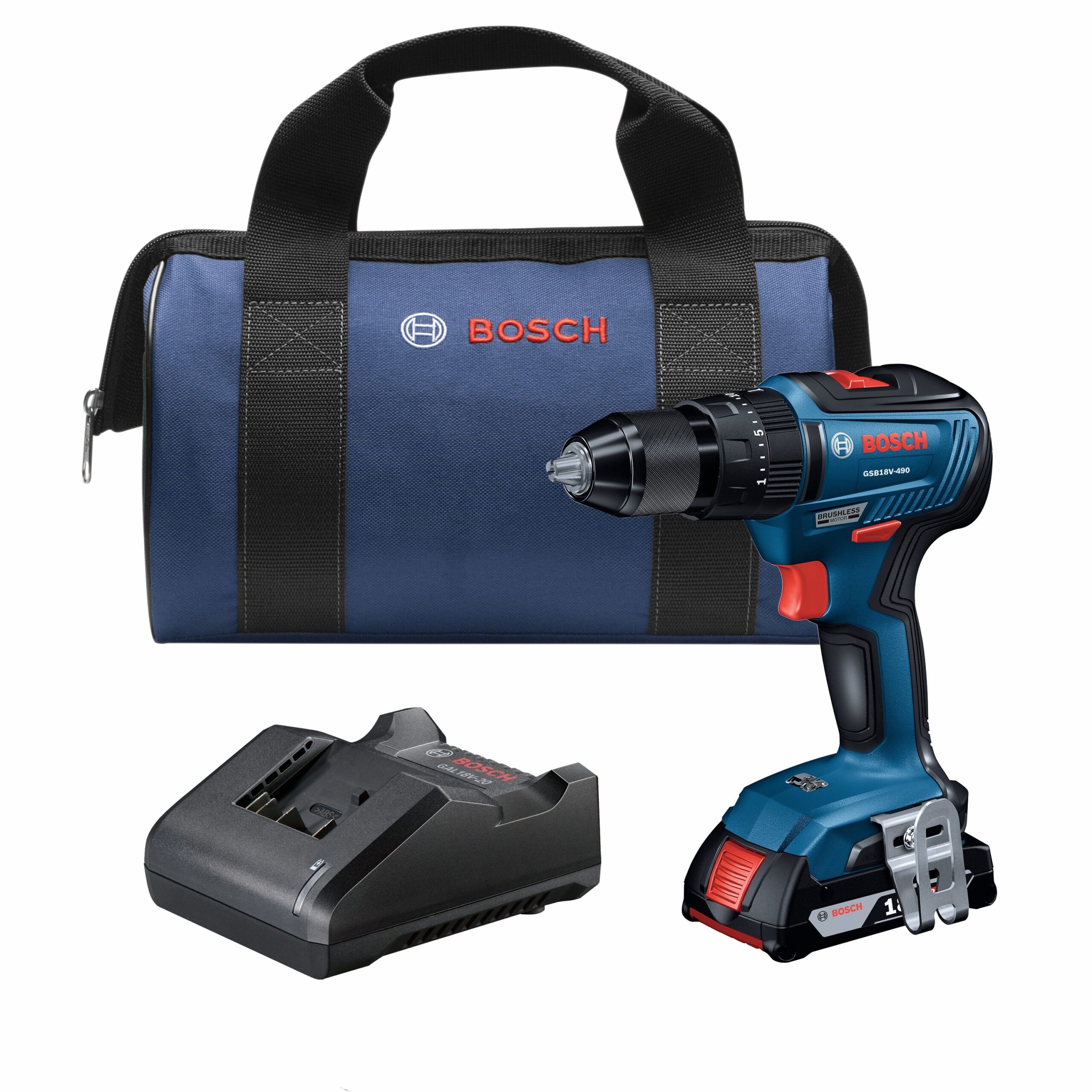 Bosch 1/2-in 18-volt-Amp Variable Speed Brushless Cordless Hammer Drill (1-Battery Included)