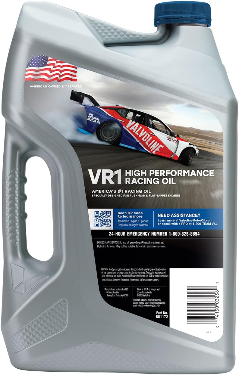 Valvoline VR1 Racing SAE 20W-50 Motor Oil 5 QT