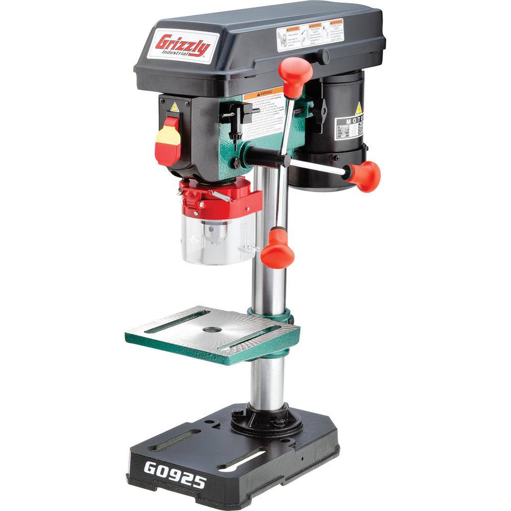 Grizzly Industrial G0925 8 in. 5 Speed Benchtop Drill Press with 1/16 in.-1/12 in. Chuck