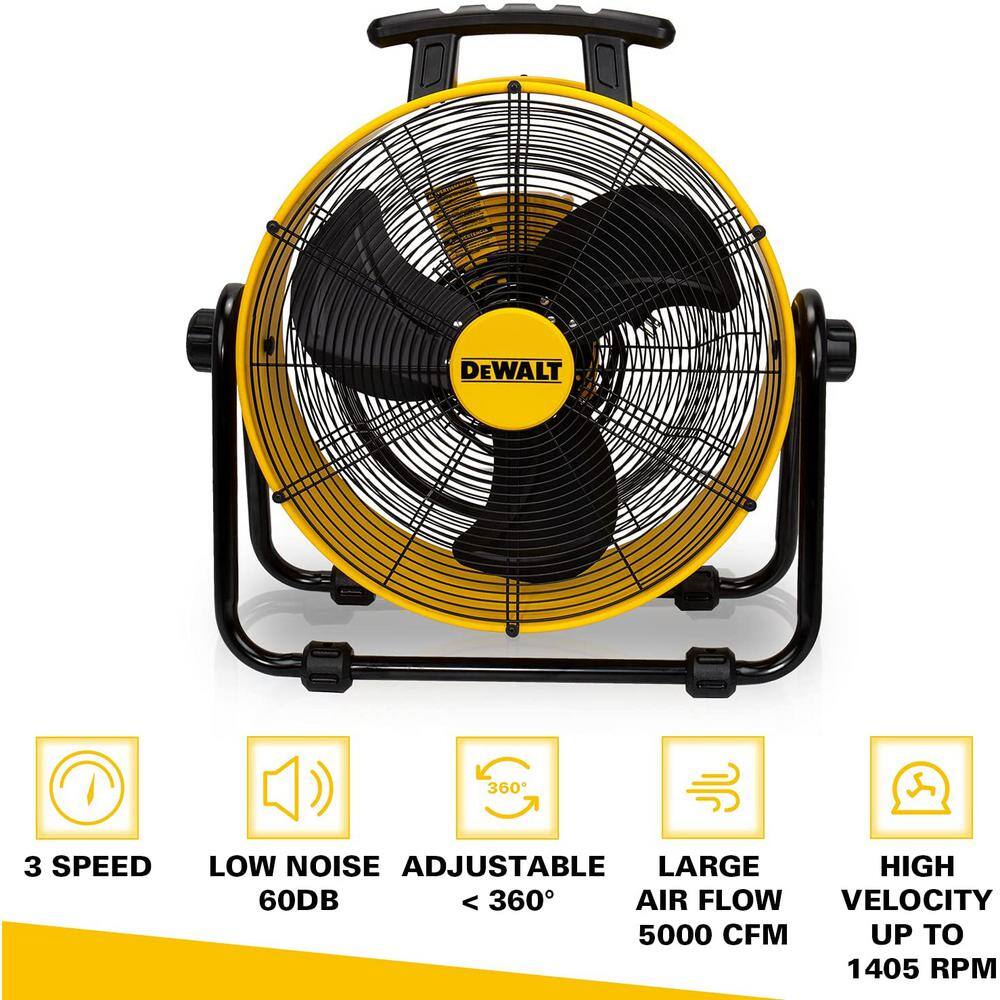 DEWALT DXF-2042 20 in. 3-Speed Heavy-Duty Drum Fan with 6 ft. Power Cord