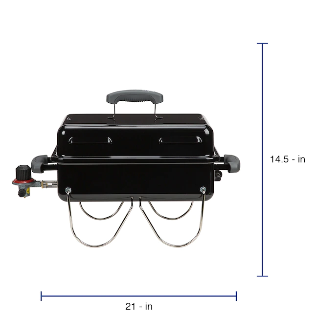 Weber Go-Anywhere 160-Sq in Black Portable Gas Grill
