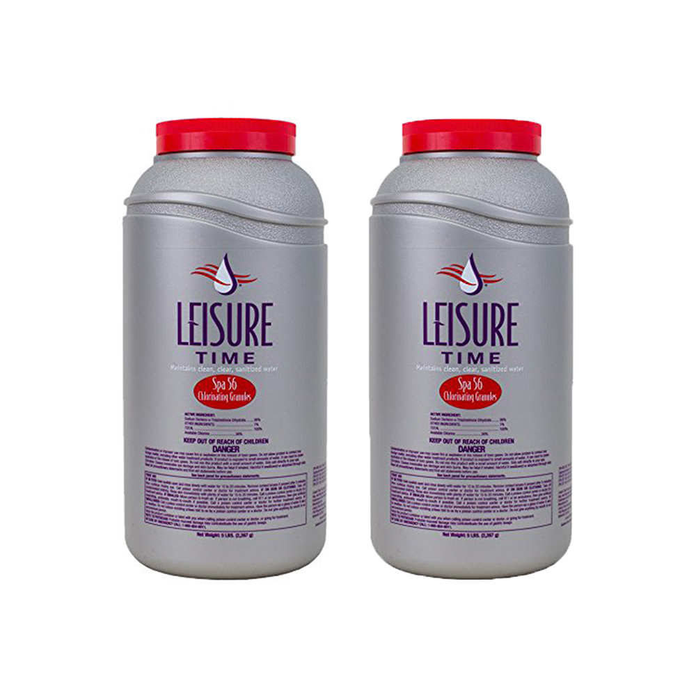 Leisure Time E5 Spa 56 Chlorinating Granules for Spas and Hot Tubs 2 Pack 5 lb