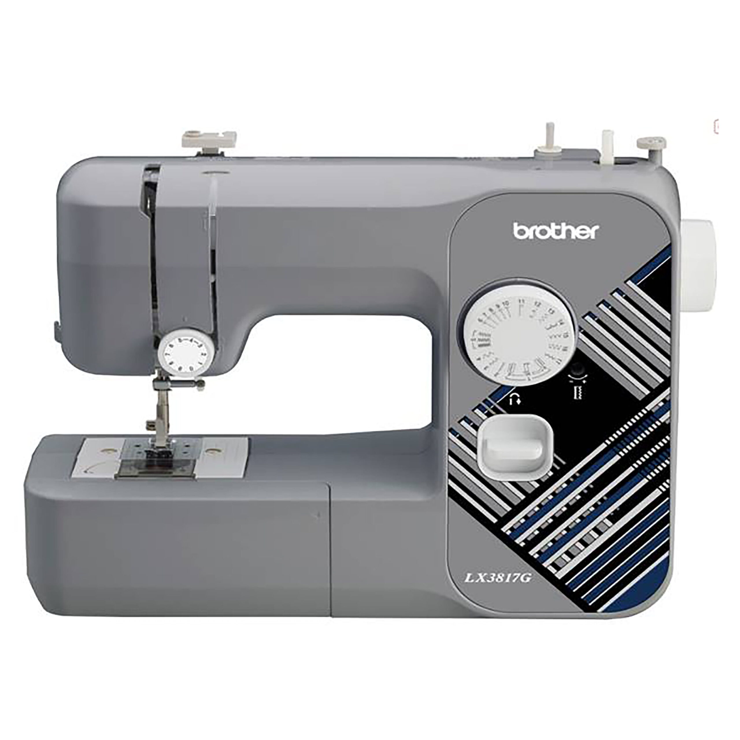 Brother LX3817G 17-Stitch Portable Full-Size Sewing Machine. Grey