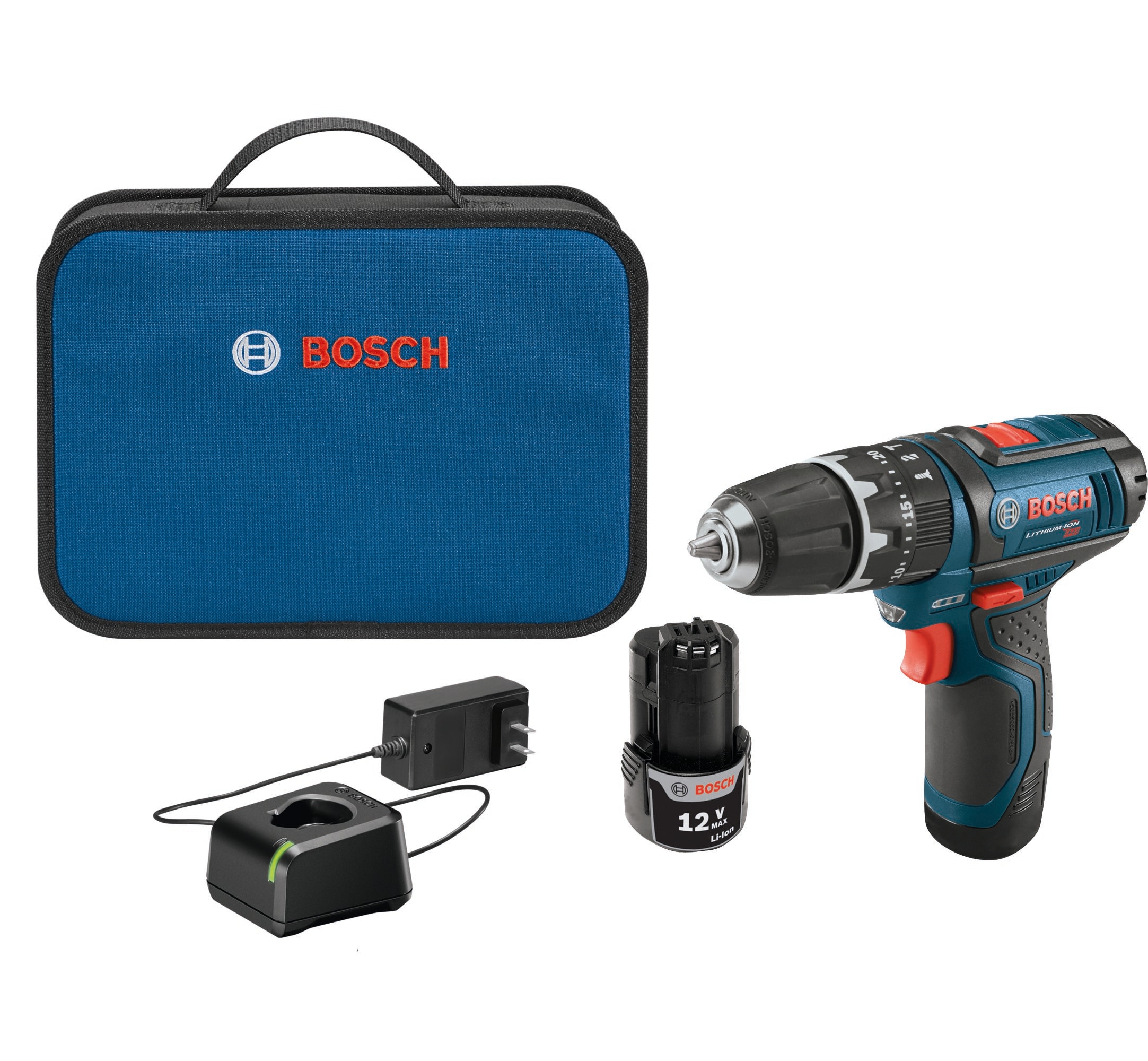 Bosch 3/8-in 12-volt-Amp Variable Speed Cordless Hammer Drill (2-Batteries Included)