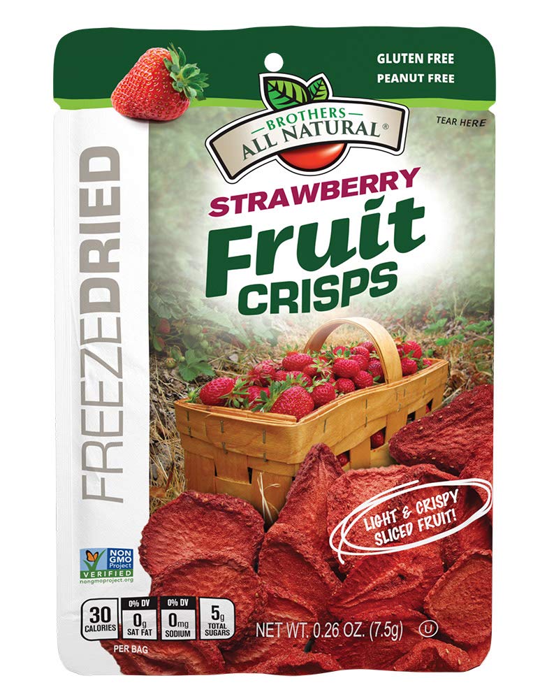 Brothers-ALL-Natural Fruit Crisps. Strawberry. 0.26 Ounce (Pack of 24)