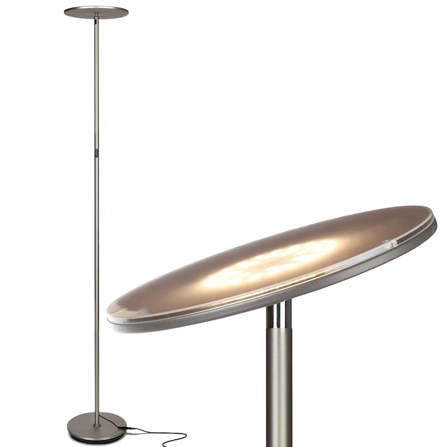 Brightech  67-in Brushed Nickel Torchiere Floor Lamp