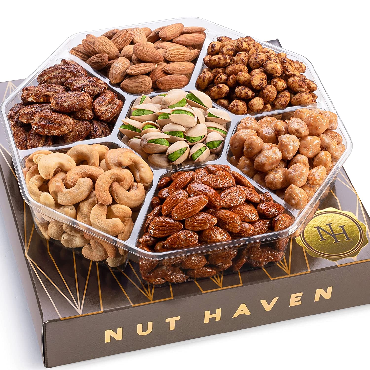Nut Haven Holiday Nuts Gift Basket - Great Gift for Mothers Day