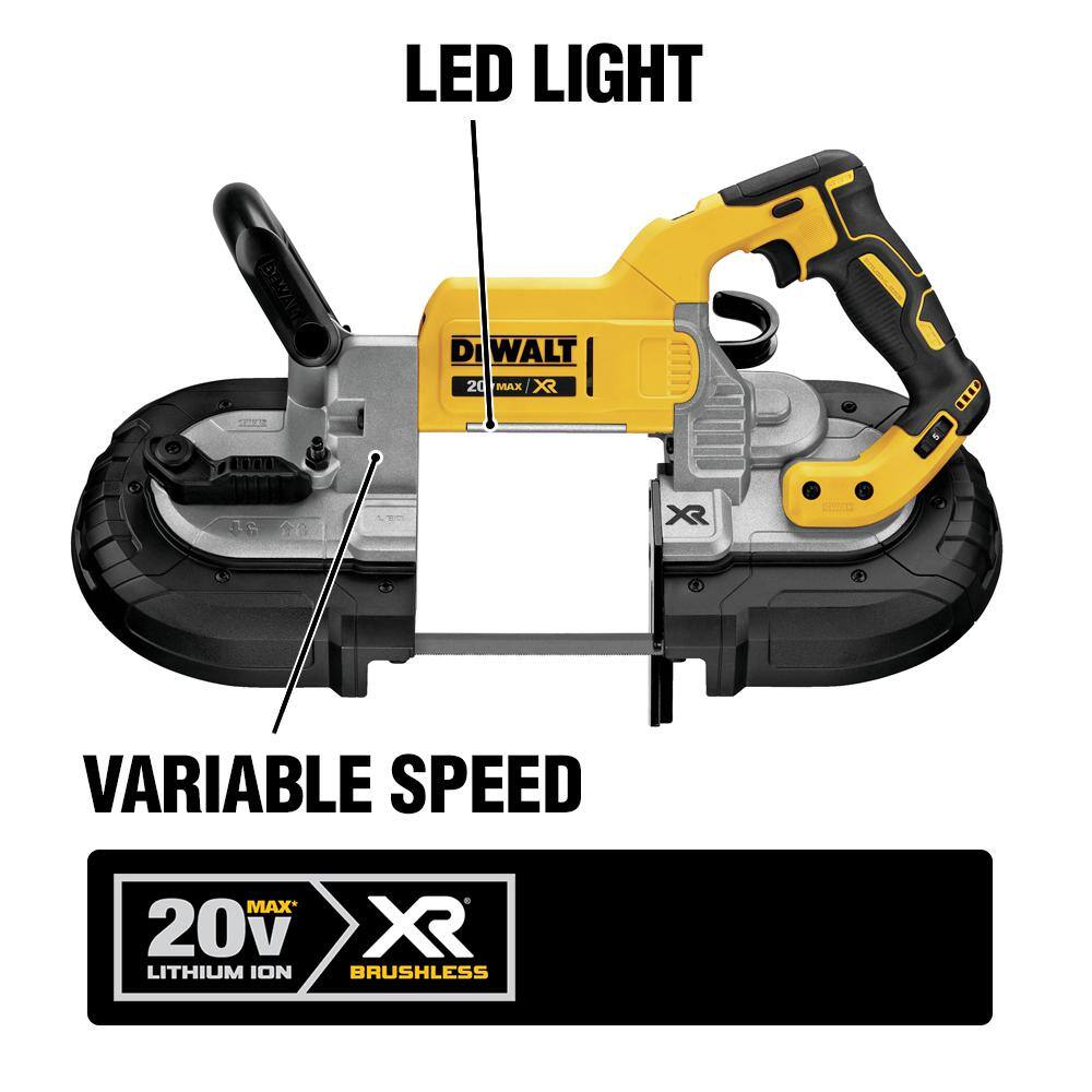 DEWALT DCS374B 20V MAX XR Cordless Brushless Deep Cut Band Saw (Tool Only)