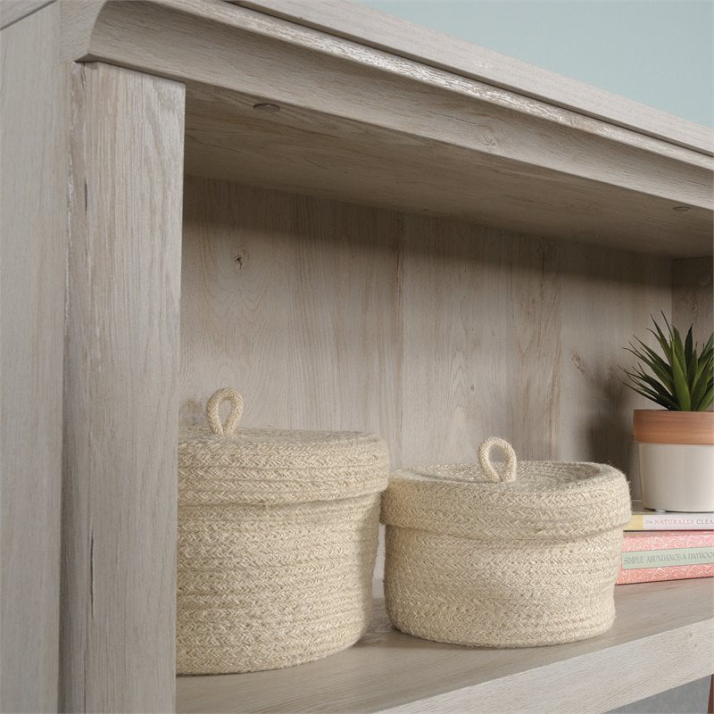 Sauder 5-Shelf Bookcase with 2 Doors. Chalked Chestnut Finish