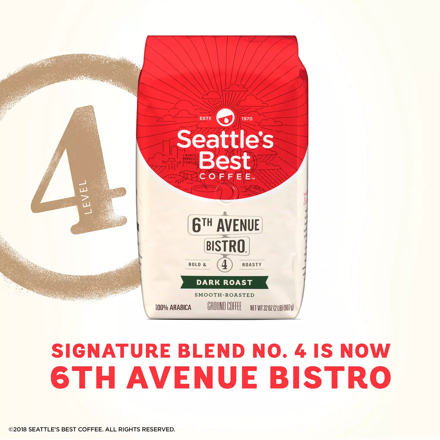 Seattle-s Best Level 4 Ground Coffee (32 oz.)ES